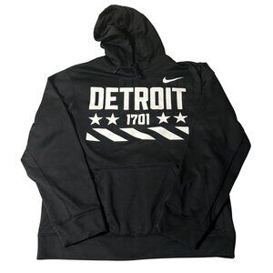 Nike Hoodie Mens S Black Therma‎ Fit Detroit 1701